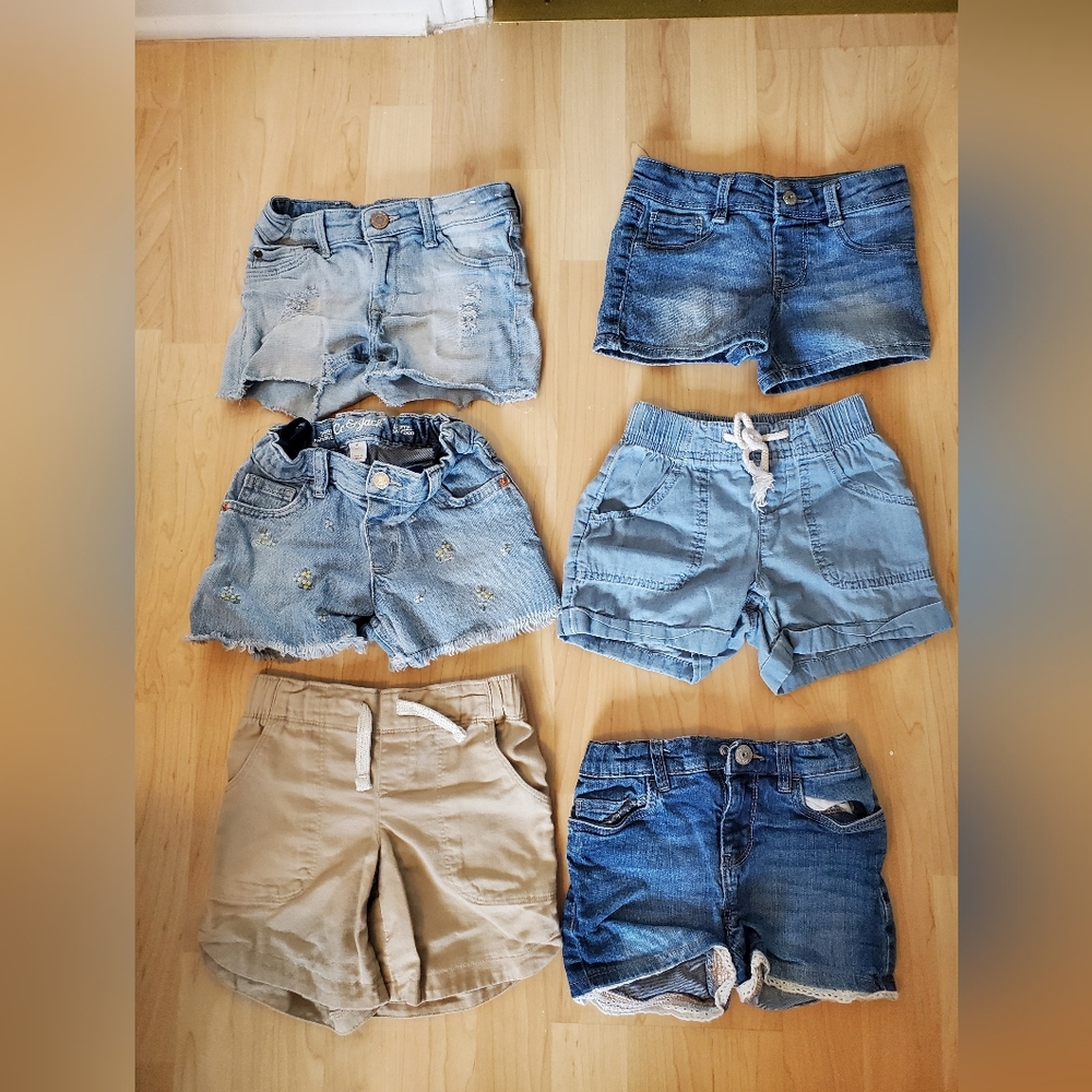 Toddler 4/5t size Jean Shorts 6 pairs
